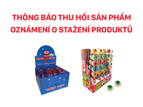 Thông báo thu hồi sản phẩm -  Moon Pop 16g, Profisa želé 18g gummy eyeballs