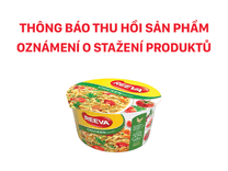 THÔNG BÁO THU HỒI SẢN PHẨM - REEVA Inst. vaječné nudle. mis. s kuřecí příchutí 75g (MY GA)
