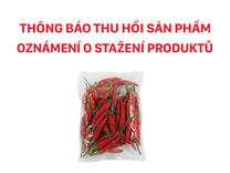 Thông báo thu hồi sản phẩm -  Chilli papričky 100g (OT DO)