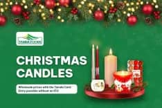 Christmas candles at Tamda Foods