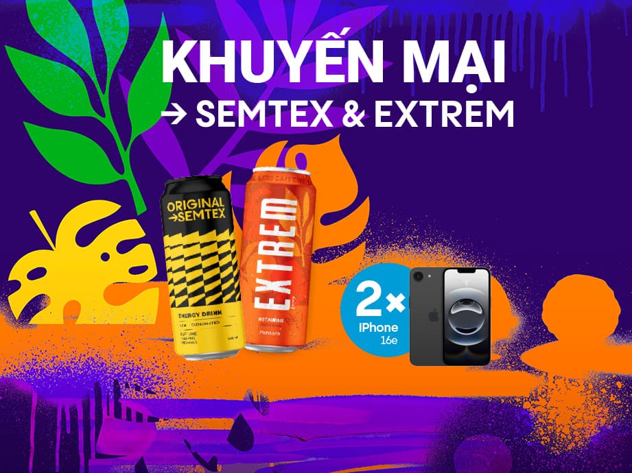 Uống Semtex và trúng ngay iPhone 16e!