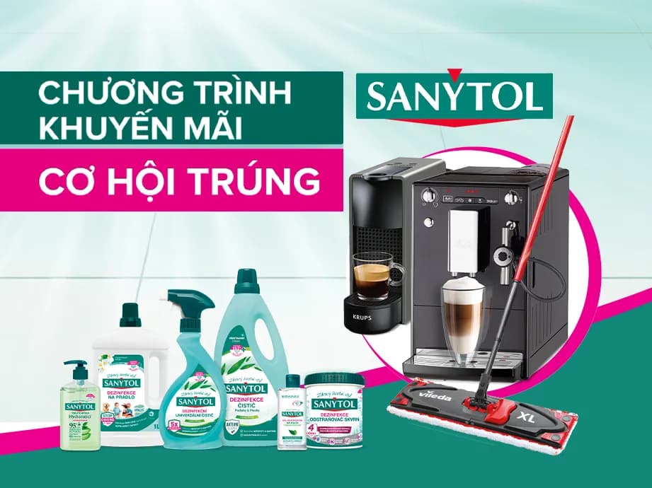 Tham gia ngay để có cơ hội trúng thưởng khi mua Sanytol!