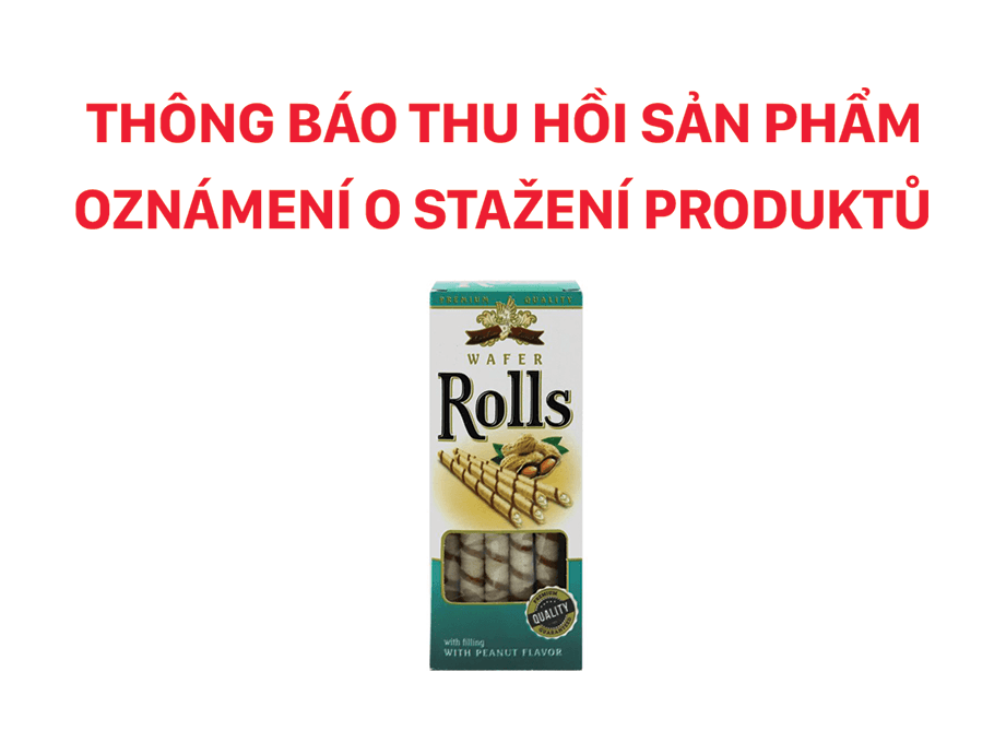 Thông báo thu hồi sản phẩm -  Cookiesland wafer rolls 160g peanut