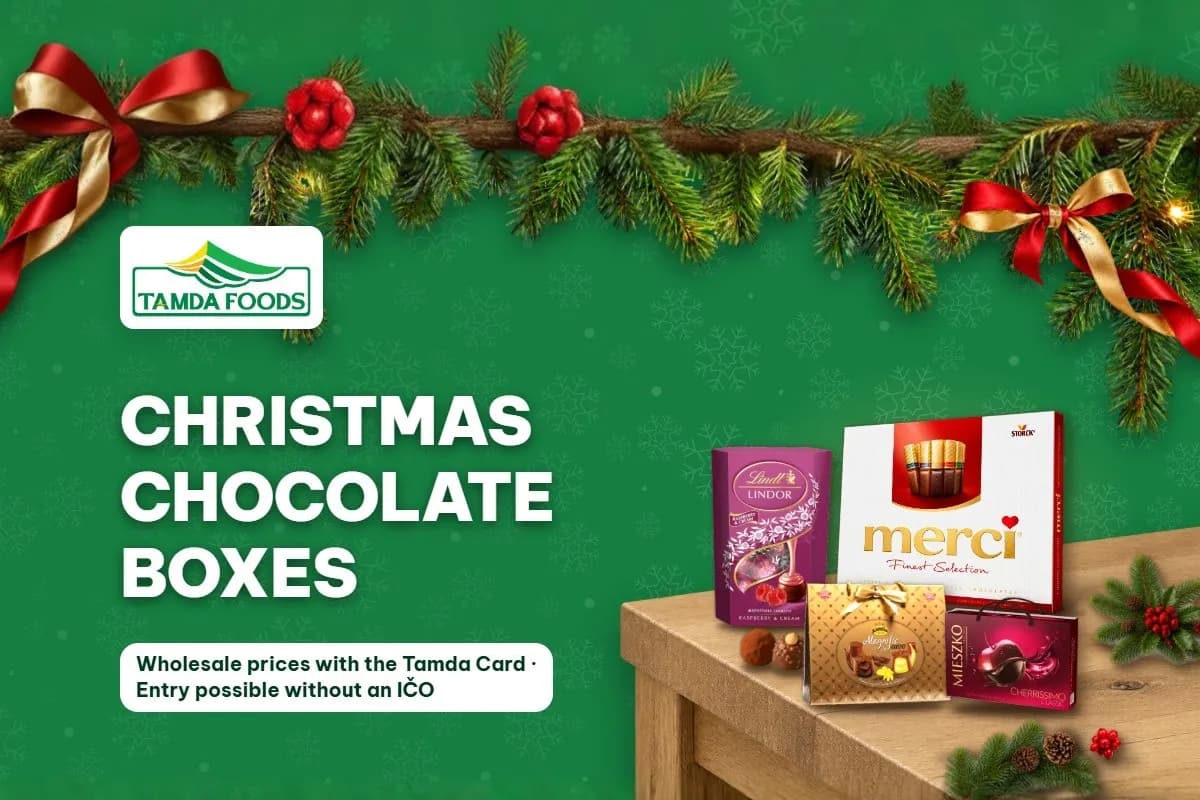 Christmas chocolate boxes at Tamda Foods
