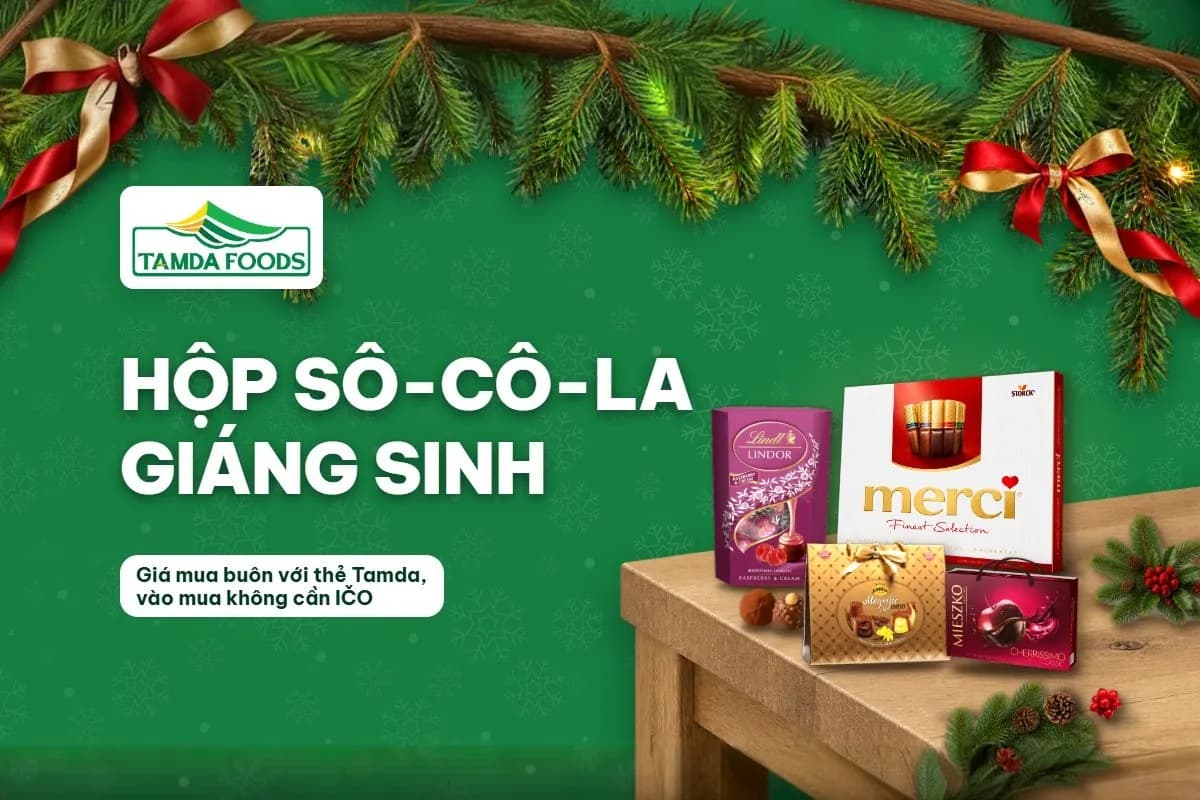 Hộp sô-cô-la Giáng Sinh tại Tamda Foods