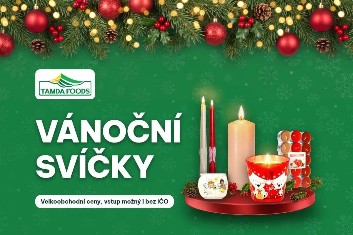 Vánoční svíčky v Tamda Foods